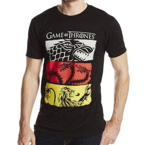 Game Of Thrones Black Short Sleeve Cotton Tee Size Small Crew Neck T-Shirt Top S
